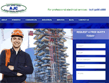 Tablet Screenshot of ajcelectrical.com.au